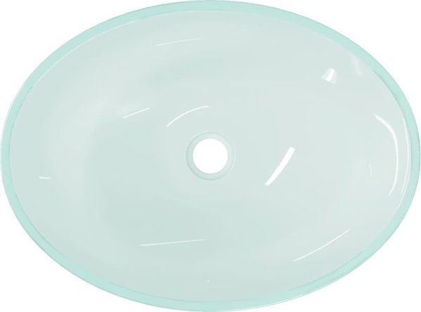 vidaXL Νιπτήρας από ματ γυαλί, 50x37x14 εκ