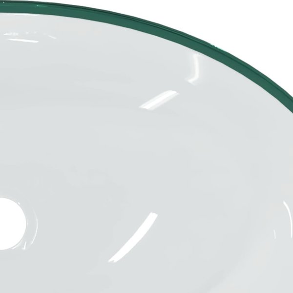 vidaXL Νιπτήρας από διαυγές σκληρυμένο γυαλί, 54,5x35x15,5 cm