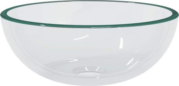 vidaXL Νιπτήρας από διάφανο σκληρυμένο γυαλί, 30x12 cm