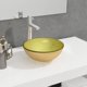 vidaXL νιπτήρας από σκληρυμένο γυαλί, 30x12 cm, χρυσός