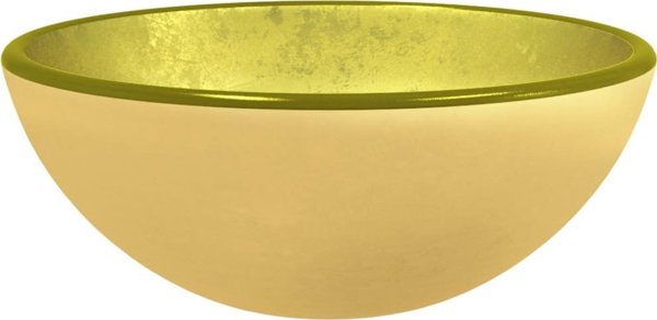 vidaXL νιπτήρας από σκληρυμένο γυαλί, 30x12 cm, χρυσός