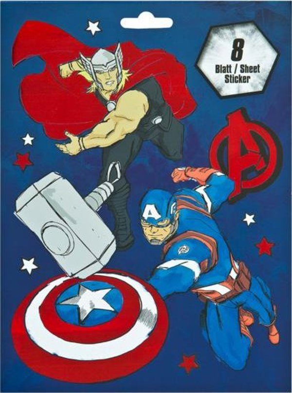 Undercover Zestaw Naklejek, Blok - Avengers - ok. 340 szt.