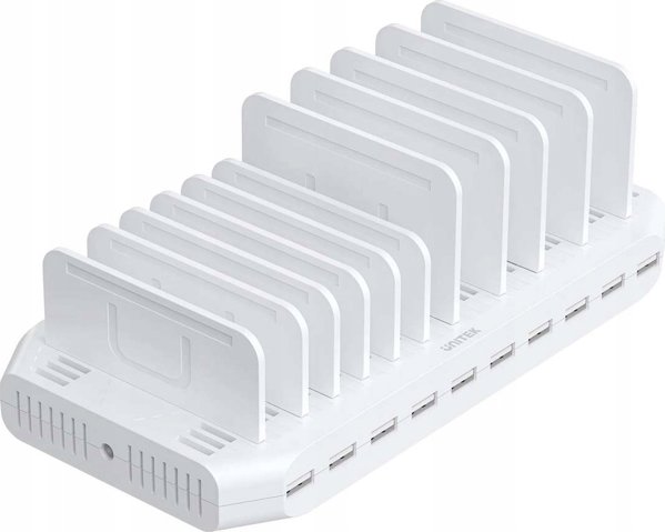 Unitek Σταθμός Φόρτισης 10xUSB 2.4A 60W, Λευκός