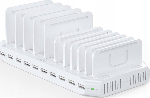 Unitek Σταθμός Φόρτισης 10xUSB 2.4A 60W, Λευκός