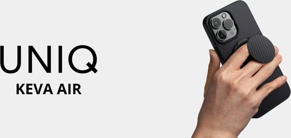 UNIQ Keva Air iPhone 16 Pro 6.3" Θήκη Φόρτισης Magclick Μαύρο/Carbon Black
