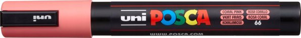 Μαρκαδόρος Uni Posca PC-5M, για Κάθε Επιφάνεια, 1.8-2.5mm, Κοραλί