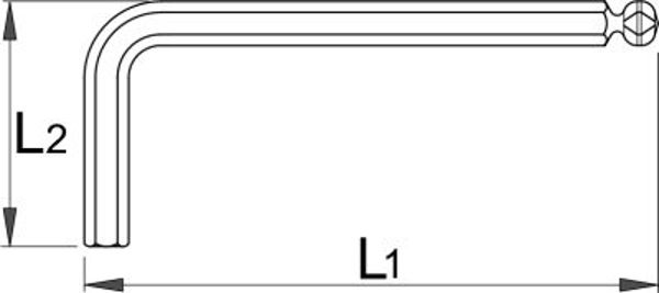 Unior Κλειδί Allen Hex Τύπου L, 6mm, με Μπίλια (608530)
