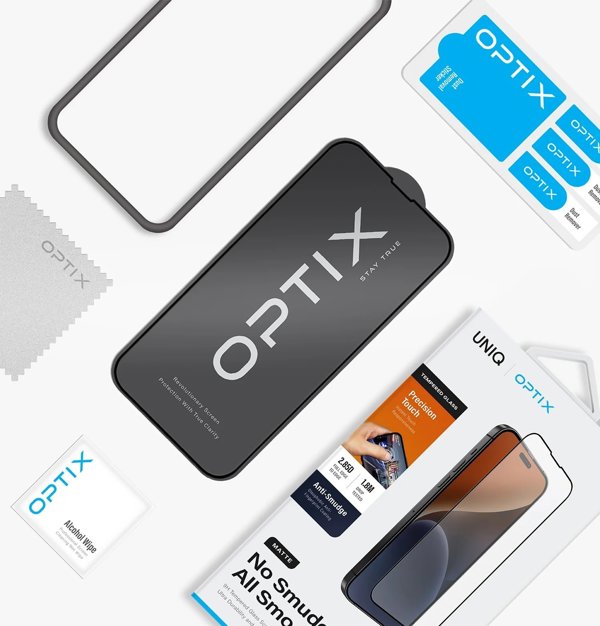 Uniq UNIQ Optix Vivid iPhone 16 Pro Max 6.9" διάφανο σκληρυμένο γυαλί με εφαρμοστή