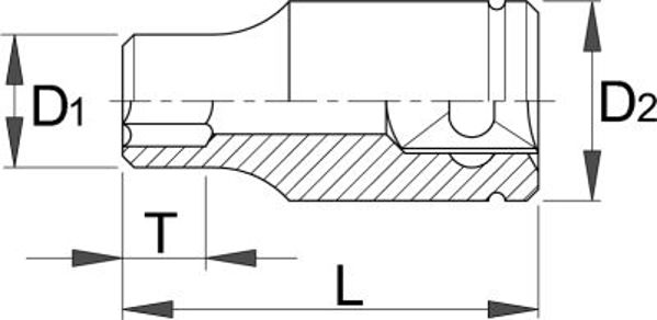 Unior Καρυδάκι Εξάγωνο 1/2" 21mm (600862)