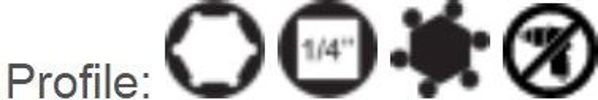 Unior Εξάγωνη Μύτη 1/2" 25mm (600866) - Ατσάλινη Υποδοχή Κατσαβιδιού