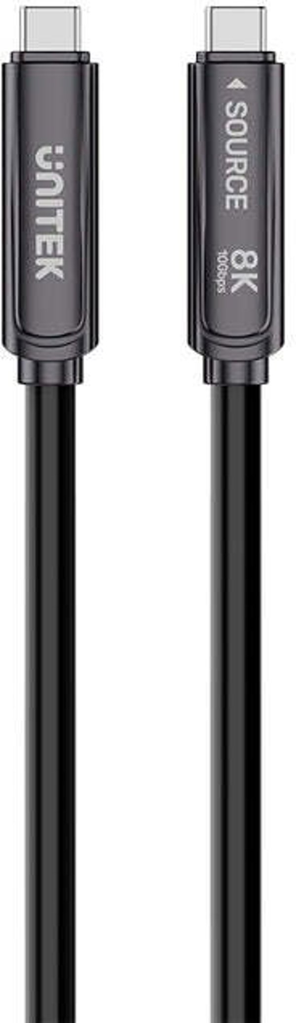 Unitek Καλώδιο USB-C σε USB-C Οπτικής Ίνας, 10Gbps, PD60W, 8K@30Hz, 15m