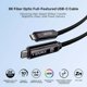 Unitek Καλώδιο USB-C σε USB-C Οπτικής Ίνας, 10Gbps, PD60W, 8K@30Hz, 15m