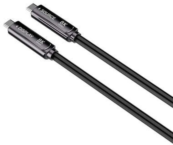 Unitek Καλώδιο USB-C σε USB-C Οπτικής Ίνας, 10Gbps, PD60W, 8K@30Hz, 15m