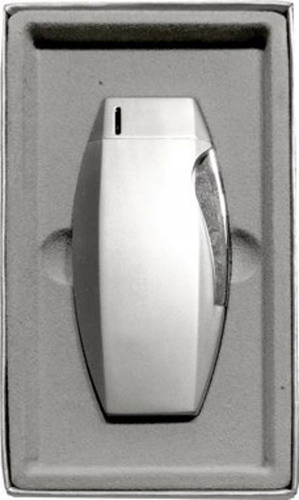 Unilight Μεταλλικός Αναπτήρας OVAL Satin Chrome, Σετ με Κομψή Θήκη Δώρου