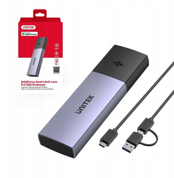 Unitek Θήκη PCIe M.2 SSD με Λειτουργία Εντοπισμού - External Enclosure USB 3.2 Gen 2