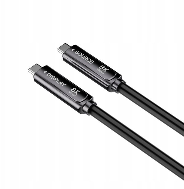 Unitek Καλώδιο USB-C σε USB-C Οπτικής Ίνας, 10Gbps, PD60W, 8K@30Hz, 12m
