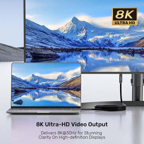 Unitek Καλώδιο USB-C σε USB-C, 10Gbps, PD 60W, 8K@30Hz, 5m