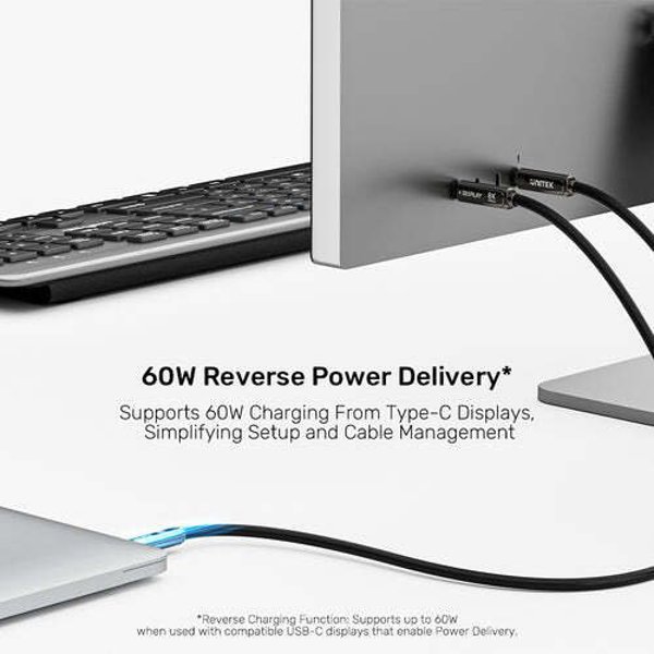 Unitek Καλώδιο USB-C σε USB-C, 10Gbps, PD 60W, 8K@30Hz, 5m