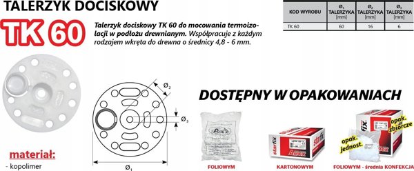Δακτύλιος Σύσφιξης 60mm με Καπάκι για Στερέωση Μονωτικών Υλικών