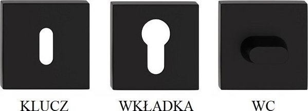 UN KLAMKA EUFORIA/IBIZA KWADRAT ZAOKRÄGLONY CZARNA
