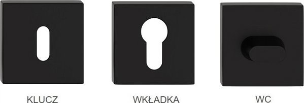 UN KLAMKA EUFORIA/IBIZA KWADRAT ZAOKRÄGLONY CZARNA
