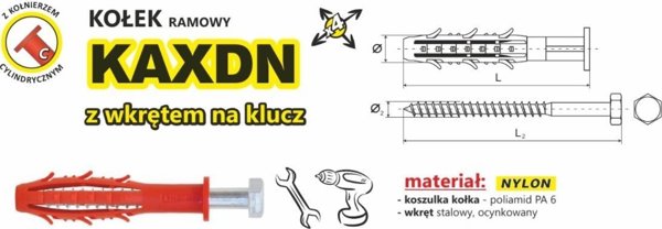 UN KOÅEK RAMOWY WSZECHSTRONNY KAXDN 10*100MM NYLON