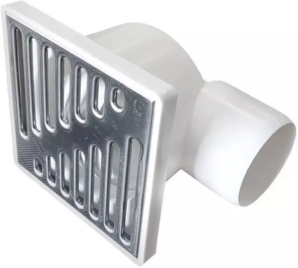 UN KRATKA KANALIZACYJNA BIAÅA 110 BOCZNA CHROM K10BH