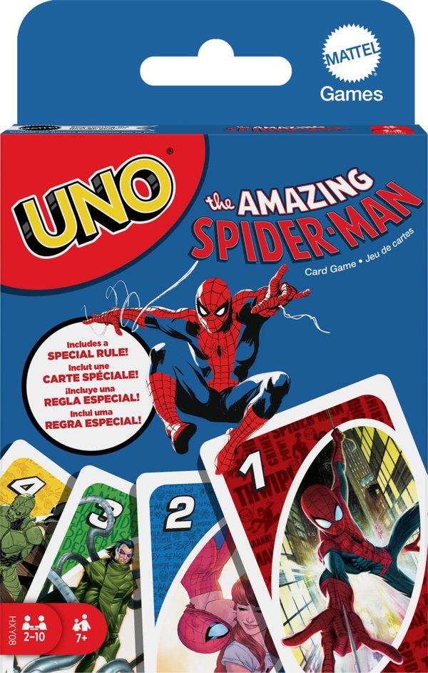 Παιχνίδι Κάρτες UNO Spider-Man, Κλασικό Επιτραπέζιο για Παιδιά και Ενήλικες
