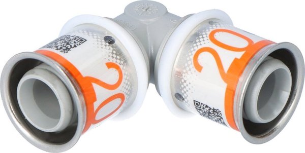 Uponor S-Press PLUS Γωνία PPSU 20-20, Εξάρτημα Ύδρευσης με Δείκτη Σύσφιξης και Ελέγχου Διαρροής