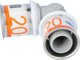 Uponor S-Press PLUS Γωνία PPSU 20-20, Εξάρτημα Ύδρευσης με Δείκτη Σύσφιξης και Ελέγχου Διαρροής