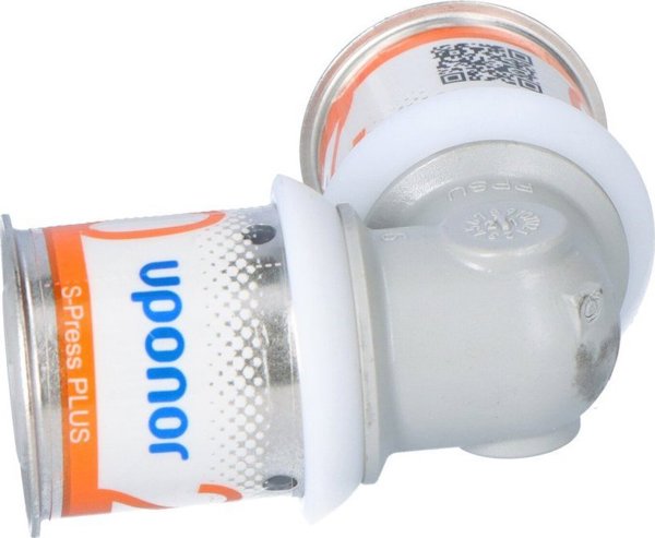 Uponor S-Press PLUS Γωνία PPSU 20-20, Εξάρτημα Ύδρευσης με Δείκτη Σύσφιξης και Ελέγχου Διαρροής