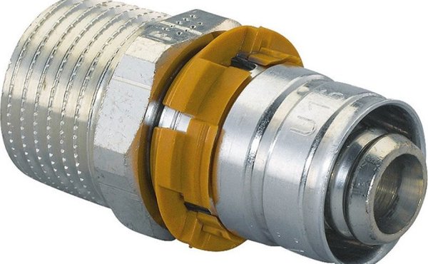 Uponor Σύνδεσμος S-Press με Εξωτερικό Σπείρωμα 16-R3/4MT, Ορειχάλκινος Σύνδεσμος Ύδρευσης