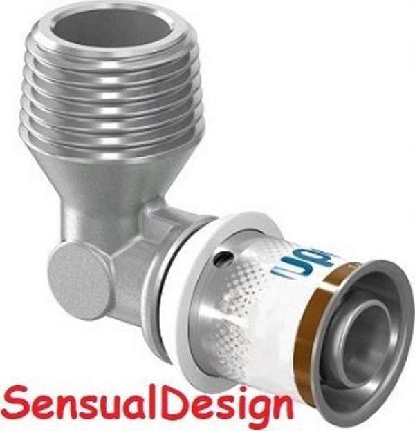 Uponor S-Press PLUS γωνία με εξωτερικό σπείρωμα 20-R1/2MT