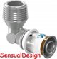 Uponor S-Press PLUS γωνία με εξωτερικό σπείρωμα 20-R1/2MT