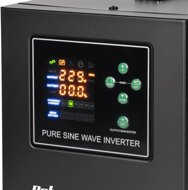 UPS Rebel Zasilacz awaryjny Rebel POWER-2200-LFP4 - przetwornica z czystym przebiegiem sinusoidalnym i funkcją ładowania 12V 230V 2200VA/1600W