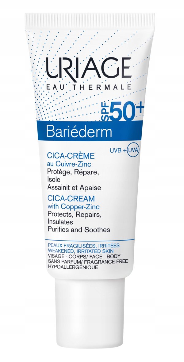 Uriage Bariederm Cica Κρέμα SPF 50+ 40 ml - Με μεγάλη διάρκεια