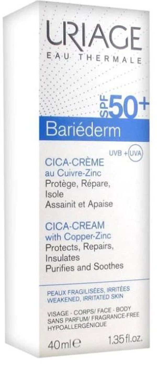 Uriage Bariederm Cica Κρέμα SPF 50+ 40 ml - Με μεγάλη διάρκεια