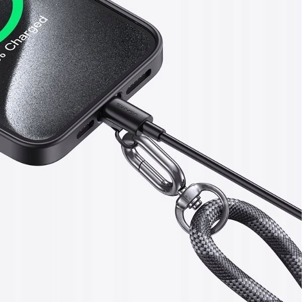 USAMS Κορδόνι Smartphone 34cm Γκρι – Ανθεκτικό Λουράκι Τηλεφώνου με Ρυθμιζόμενο Κόμπο