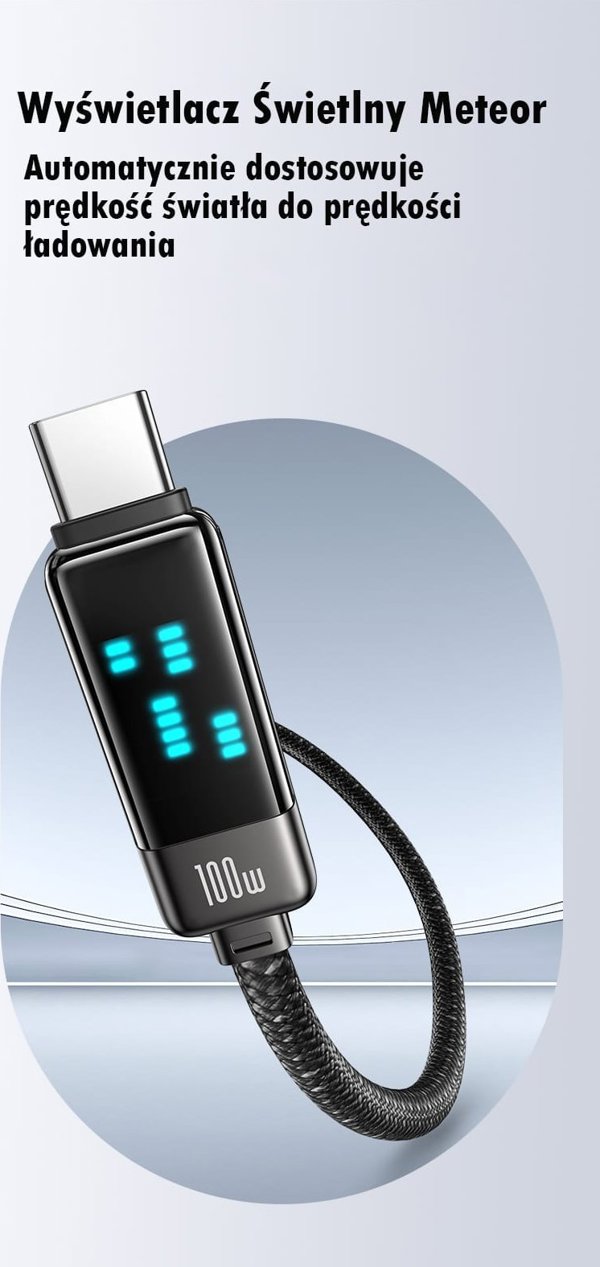 Καλώδιο Usams Meteor Series USB-C σε USB-C 100W, 1.2m, Γρήγορης Φόρτισης, από Κράμα Ψευδαργύρου, Μαύρο (US-SJ744)