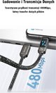 Καλώδιο Usams Meteor Series USB-C σε USB-C 100W, 1.2m, Γρήγορης Φόρτισης, από Κράμα Ψευδαργύρου, Μαύρο (US-SJ744)