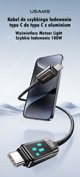 Καλώδιο Usams Meteor Series USB-C σε USB-C 100W, 1.2m, Γρήγορης Φόρτισης, από Κράμα Ψευδαργύρου, Μαύρο (US-SJ744)