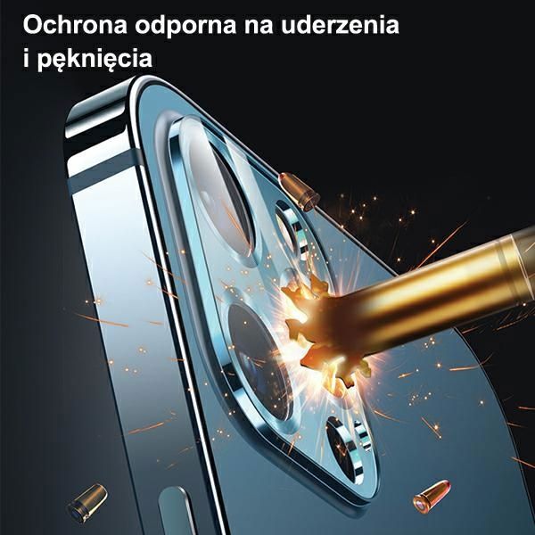 Usams Προστατευτικό Γυαλί Φακού Κάμερας για iPhone 12 Pro Max, Μεταλλικό Χρυσό BH707JTT03
