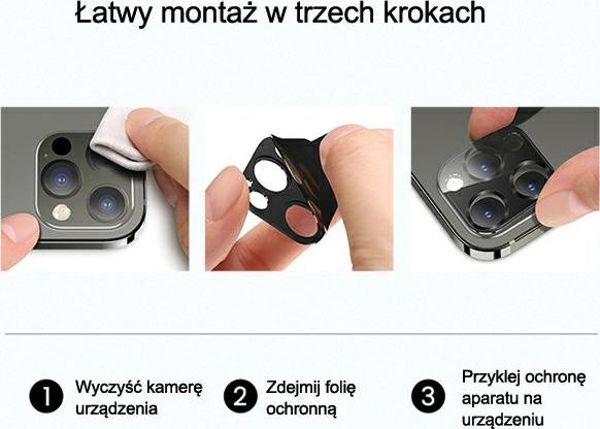 Usams Προστατευτικό Γυαλί Φακού Κάμερας για iPhone 12 Pro Max, Μεταλλικό Χρυσό BH707JTT03