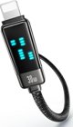 Usams Καλώδιο Meteor US-SJ743 USB-C σε Lightning 30W 1.2m, Γρήγορης Φόρτισης, από Κράμα Ψευδαργύρου, Μαύρο