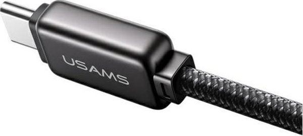 Usams Καλώδιο Meteor US-SJ743 USB-C σε Lightning 30W 1.2m, Γρήγορης Φόρτισης, από Κράμα Ψευδαργύρου, Μαύρο
