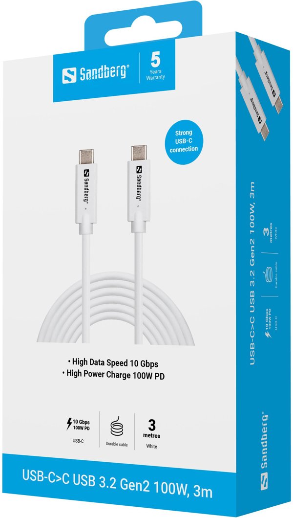 USB-C to C USB 3.2 Gen2 100W,