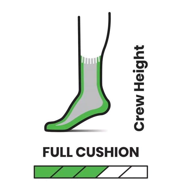 U'S Hike Full Cushion Crew Socks, 001 | black, S