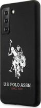 Θήκη Smartphone U.S. Polo Assn. S21+ Λογότυπο Σιλικόνης, Μαύρο