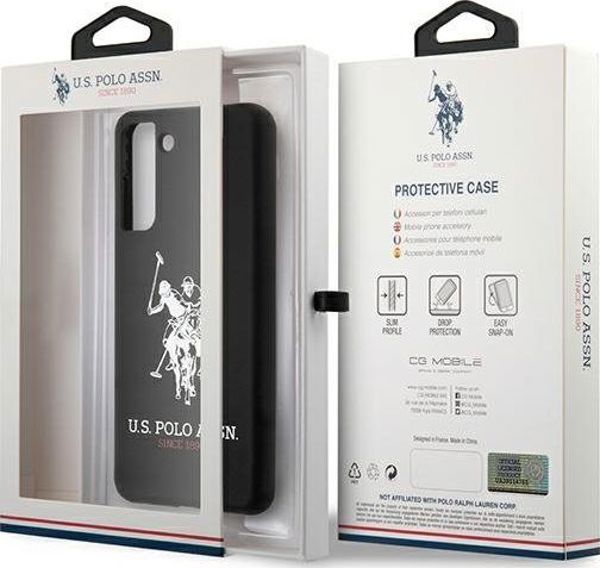 Θήκη Smartphone U.S. Polo Assn. S21+ Λογότυπο Σιλικόνης, Μαύρο
