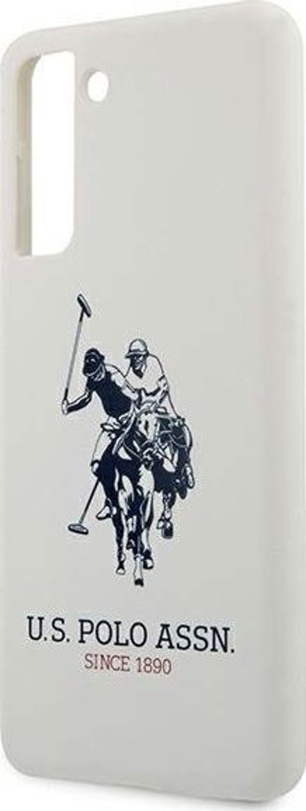 Θήκη U.S. Polo Assn. για Smartphone, Σιλικόνης με Λογότυπο, Λευκό, S21 G991